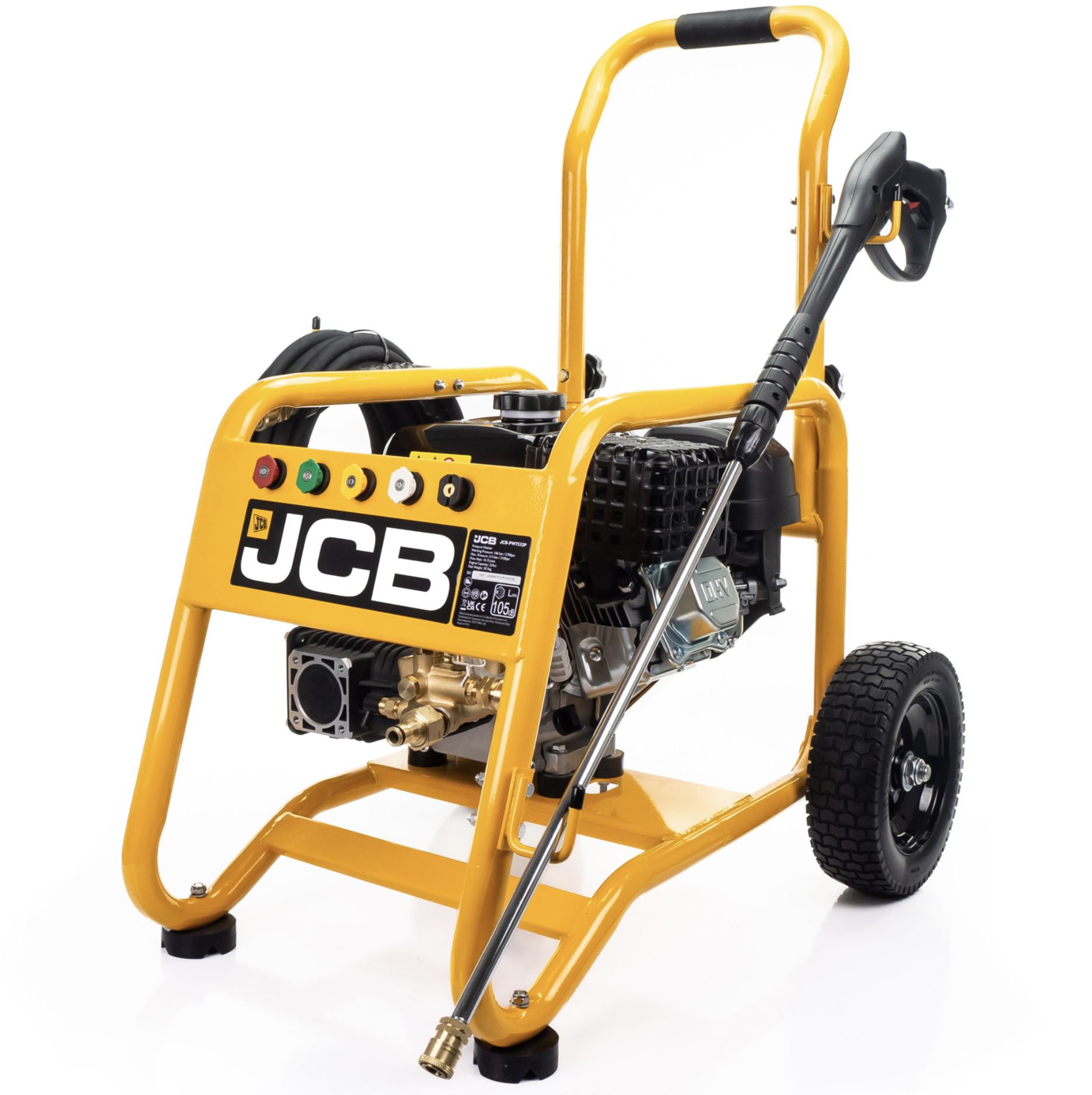 JCB Petrol Pressure Washer 3100psi / 213bar, Annovi Reverberi Triplex AR Pump, 10.7L/min Flow Rate, 224cc JCB Engine 