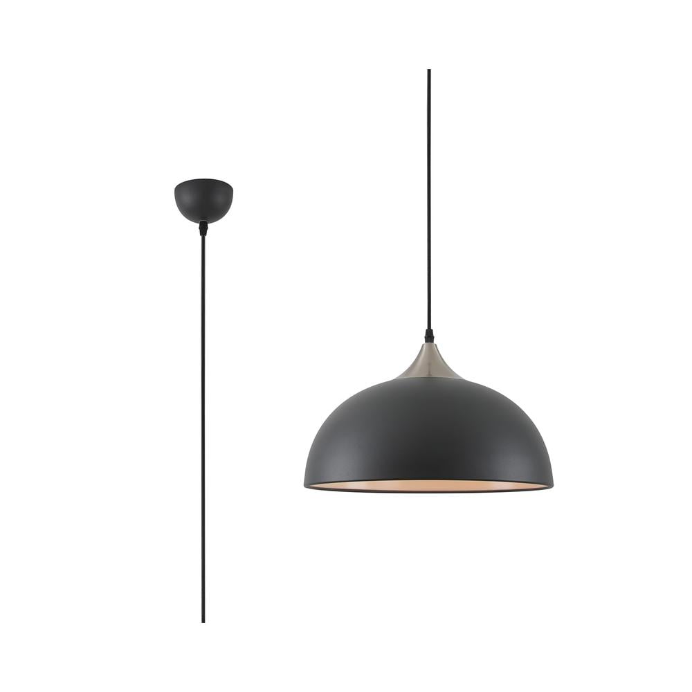 Luxuria Finnick 38cm Small Pendant Light E27 Graphite/Satin Nickel