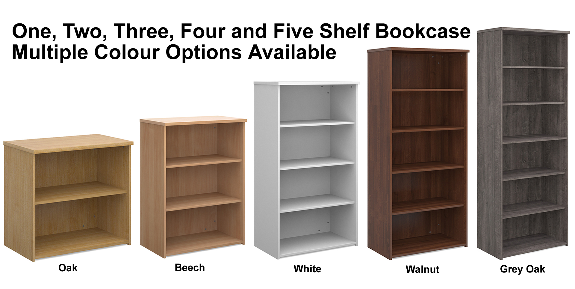 Universal One, Two, Three, Four or Five Shelf 800mm Wide Bookcase North Yorkshire