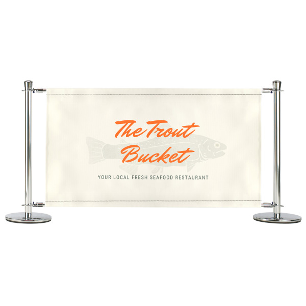 Fresh Fish - Pre-Designed Restaurant Cafe Barrier Banner