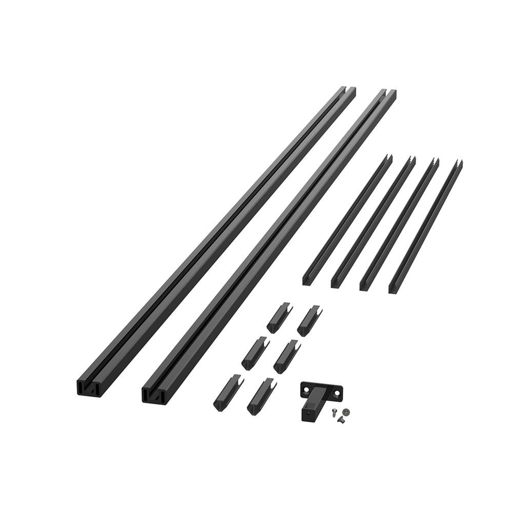 Aluminium Channel Kit - 38x25mm - 1.8mBlack Gloss  RAL 9005