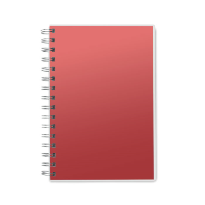 A5 RPET NOTE BOOK RECYCLED LINED in Red.