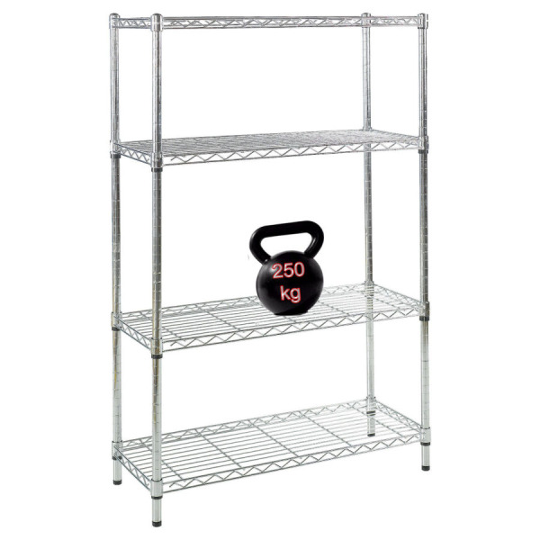 1520mm Wide Chrome Wire Shelving Unit