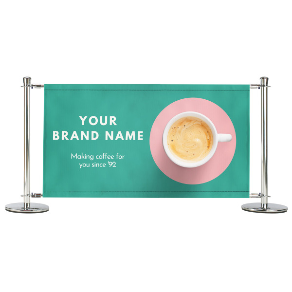 Pastel Coffee - Pre-Designed Coffee Shop Cafe Barrier Banner