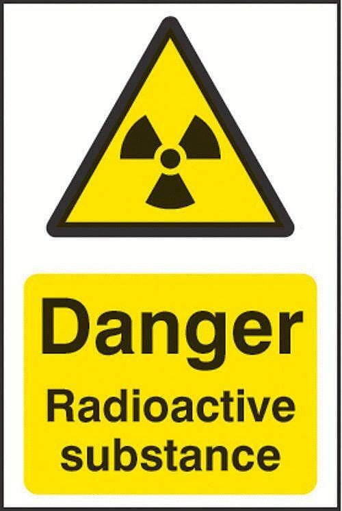Danger radioactive substance