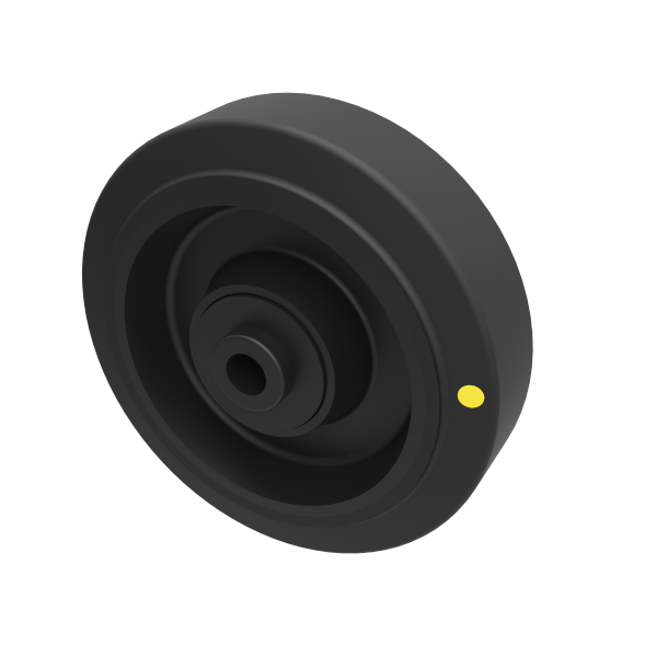 Electrically Conductive Rubber 125mm Ball Bearing Wheel 250kg Load