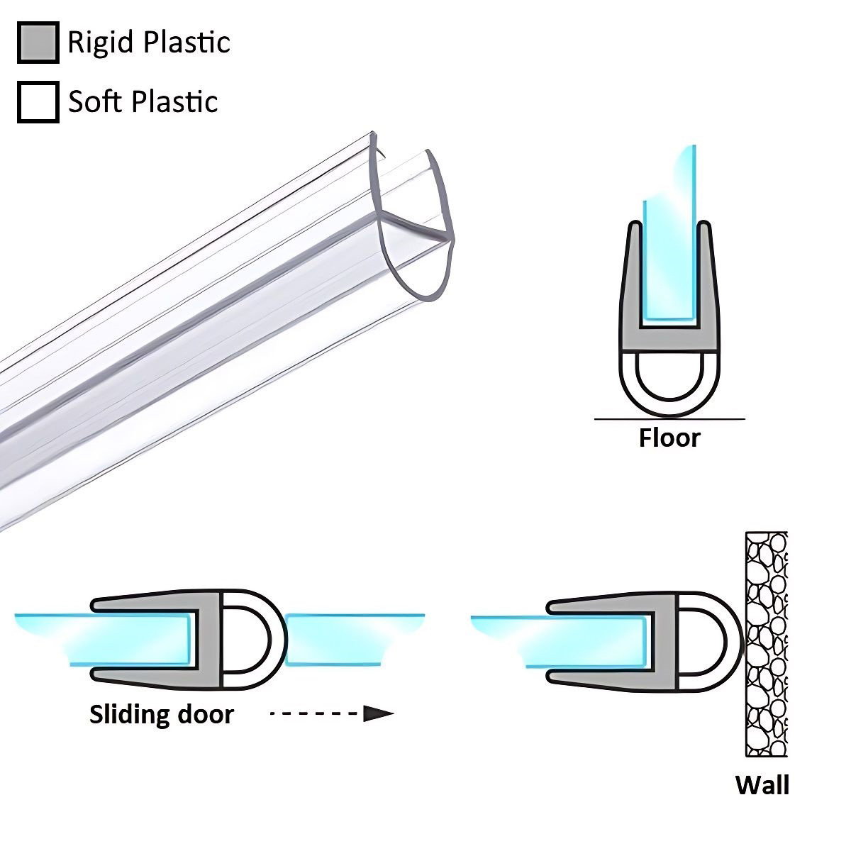 1000mm Translucent Glass Compression Seal