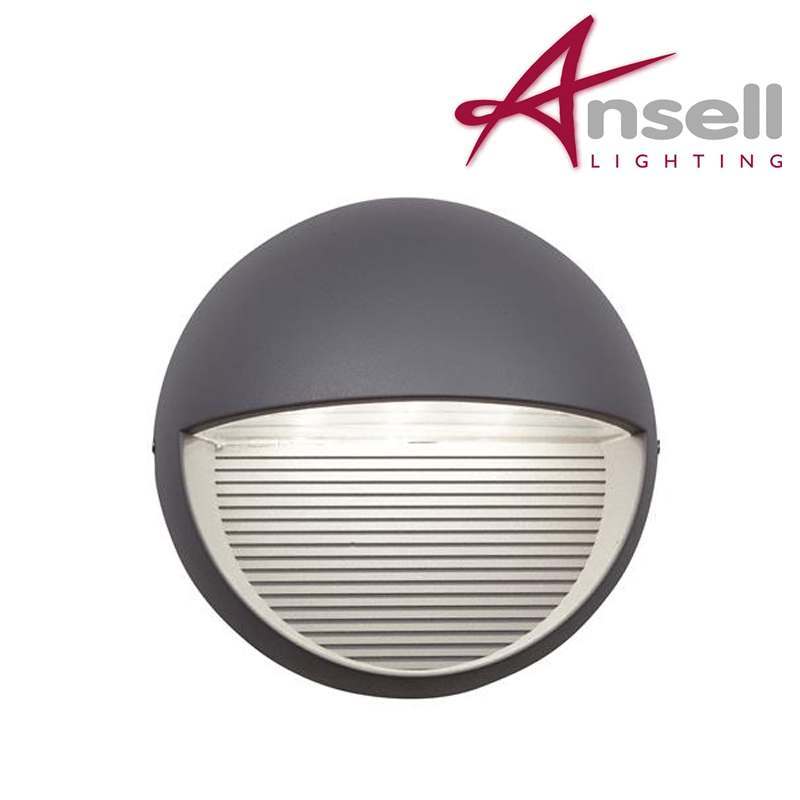 Ansell 3W Kappa LED Wall Light 240V Silver Grey