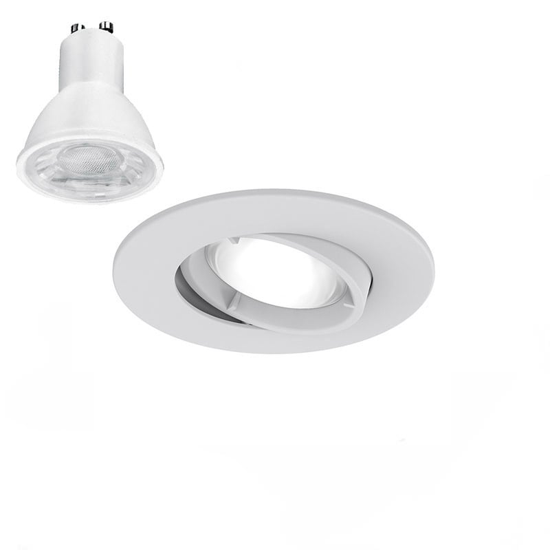 Ansell Edge Matt White Downlight 5W 3000K Non Dim