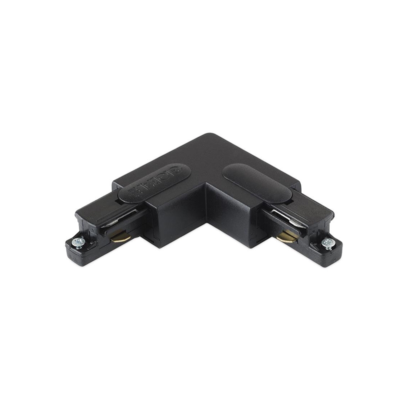 Aurora Single Circuit Track L Connector Inside Feed Black