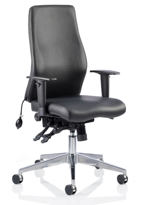 Providers Of Onyx Leather Ergonomic Posture Office Chair - Recommended by Leading UK Chiropractor Doctor Near Me