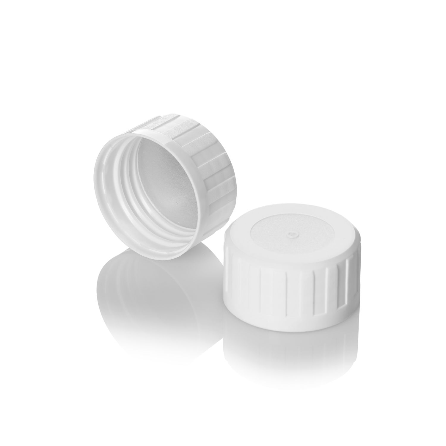 38&#47;415 White Induction Heat Seal Screw Cap For HDPE Bottles &#45; Ribbed