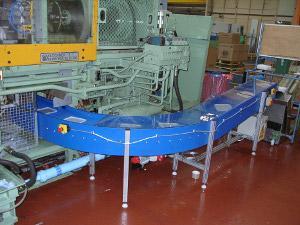 ST Machinery manufacture low friction plastic�Curved Conveyors