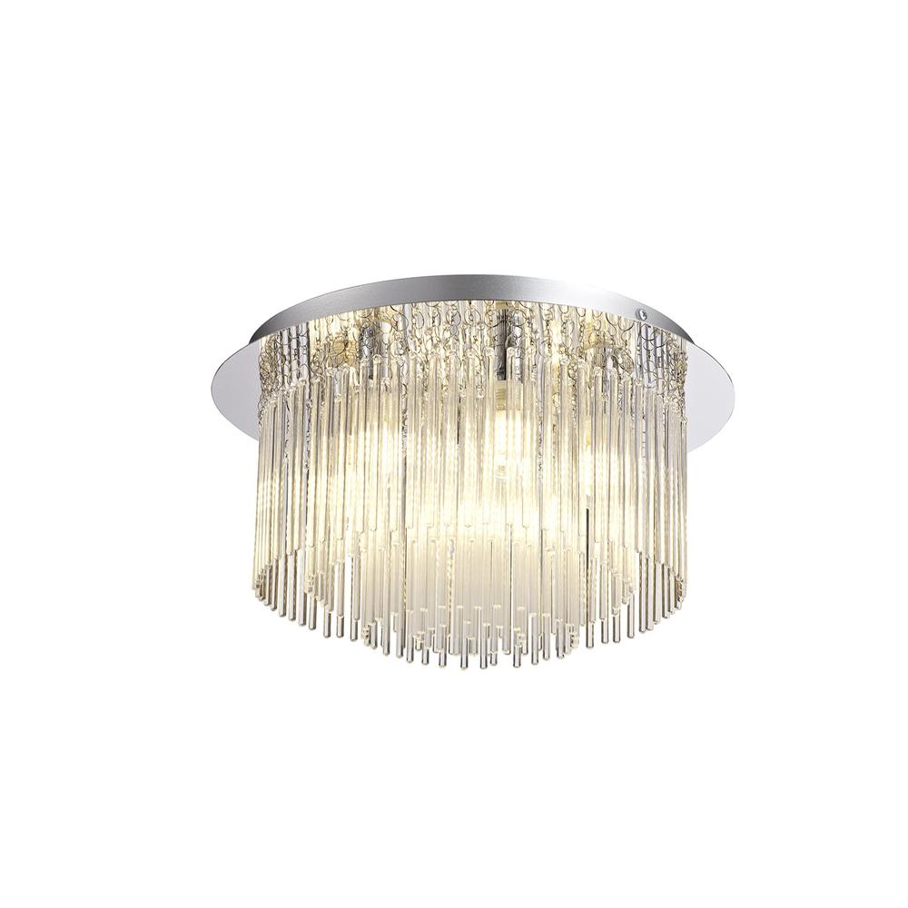 Luxuria Luxura 35cm Ceiling Light 6xG9 IP44 Polished Chrome/Clear Glass