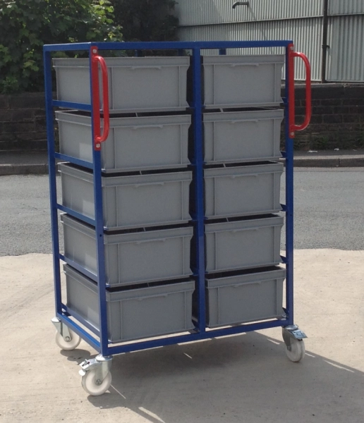 Custom-Made Plastic Box Trolleys For Storing And Transporting Goods