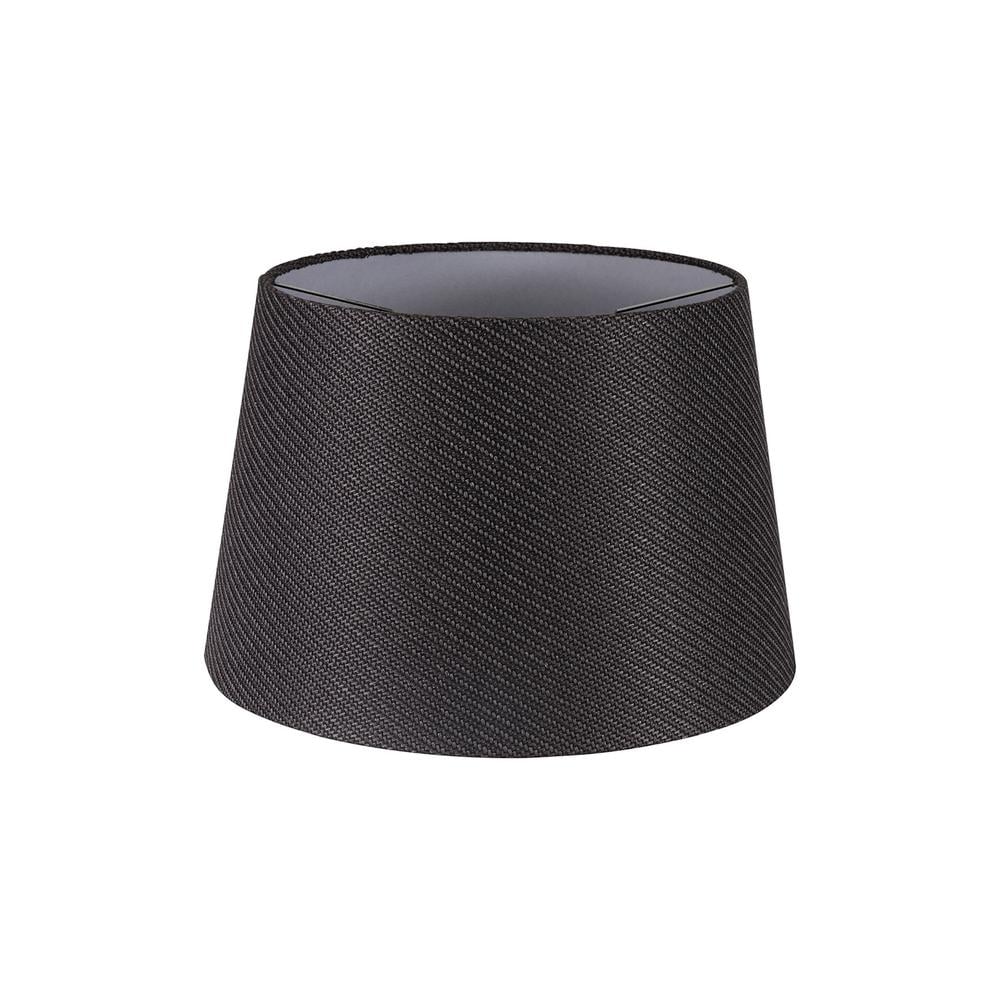 Luxuria Radiantum Round 320/400x260mm Fabric Shade (G) Charcoal Grey/White Laminate