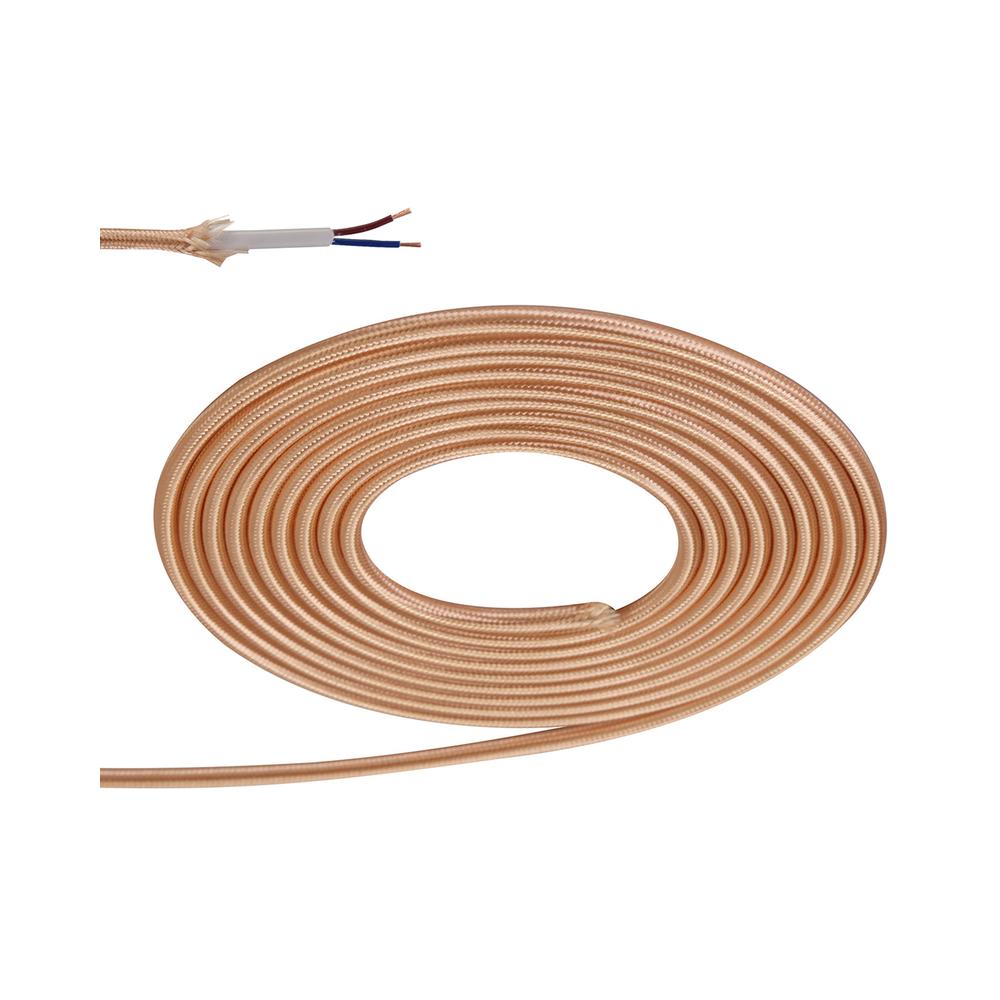 Luxuria Glorelle 1m Rose Gold Braided 2 Core 0.75mm Cable