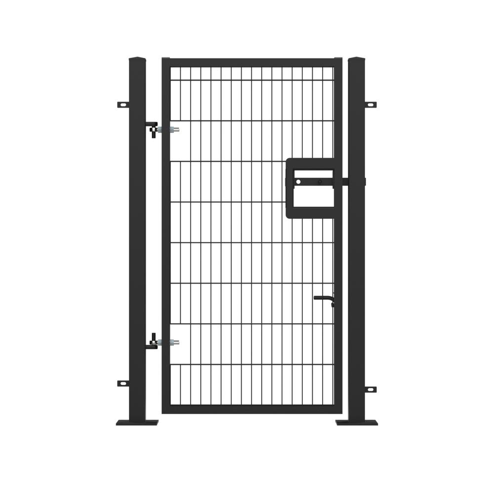 TWin Wire Single Leaf Gate H 1.8 x 1mBlack Powder Coated Finish  Bolt-Down