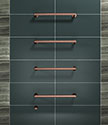 Copper Electric Floating Towel Bar Radiator (58ELCP)