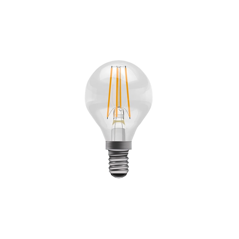 Bell Non-Dimmable Round Clear LED Filament Bulb E14 4000K 3.3W