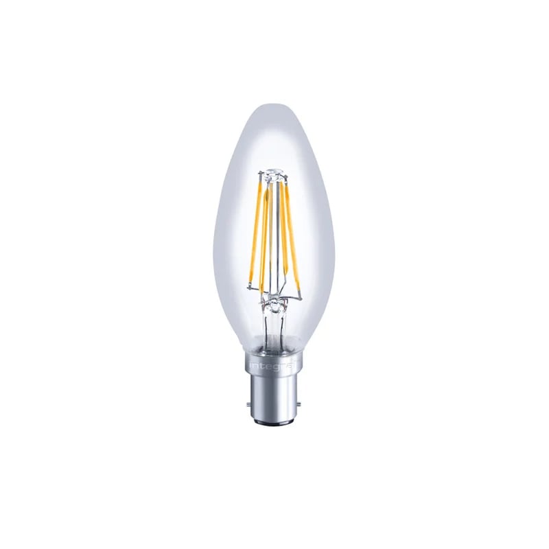 Integral Omni Filament Candle LED Lamp B15 Dimmable 4000K