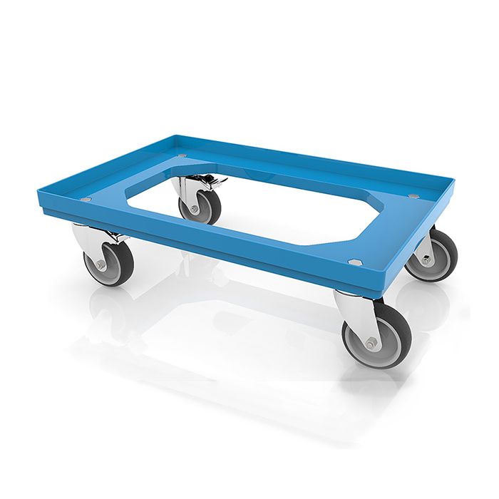 Suppliers of Budget Eco Blue Open Deck Transport Trolley