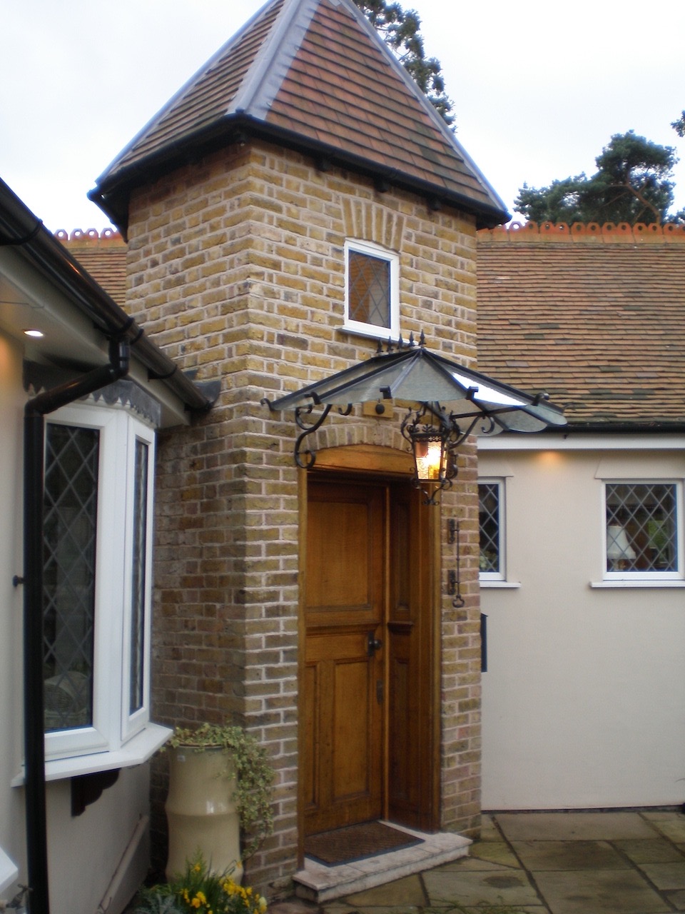 French Scalloped Glass Canopy