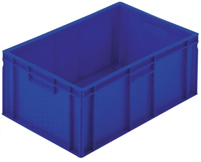 600x400x235mm Euro Box Container - Vented - Red For Food Processing Sector