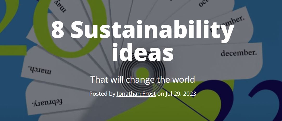 8 Sustainability ideas 