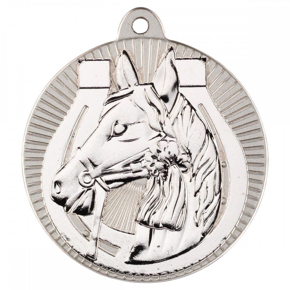 2 Tone Equestrian Silver Medals - 50mm