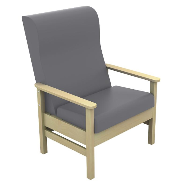 Atlas High Back Bariatric Arm Chair - Grey