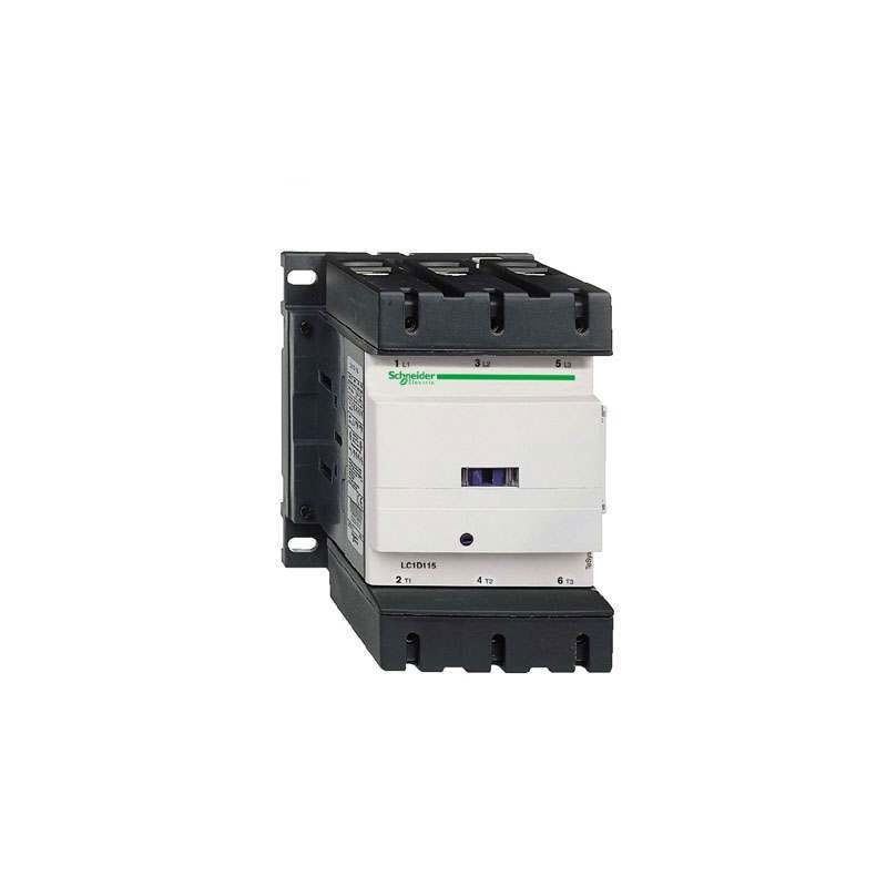 Schneider LC1D115N7 Contactor 55 kW 415V AC Volt 3 N/O Poles With 1 N/O & 1 N/C Contact Configuration
