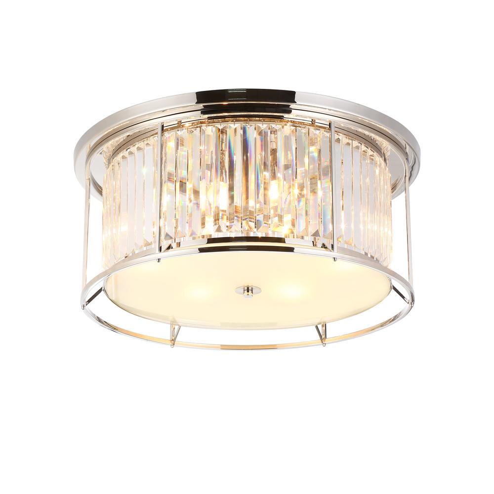 Luxuria Pantheon 65cm Ceiling 6xE27 Polished Nickel / Clear