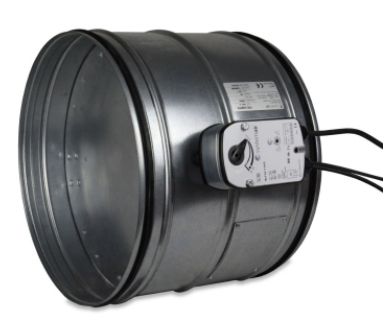 DK-EKIR-E60S-250-DV9. 250mm evacuation damper with 24v actuator