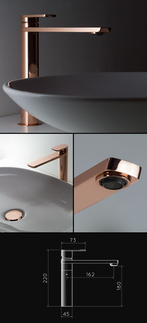 Copper Tall Basin Tap (35CC)