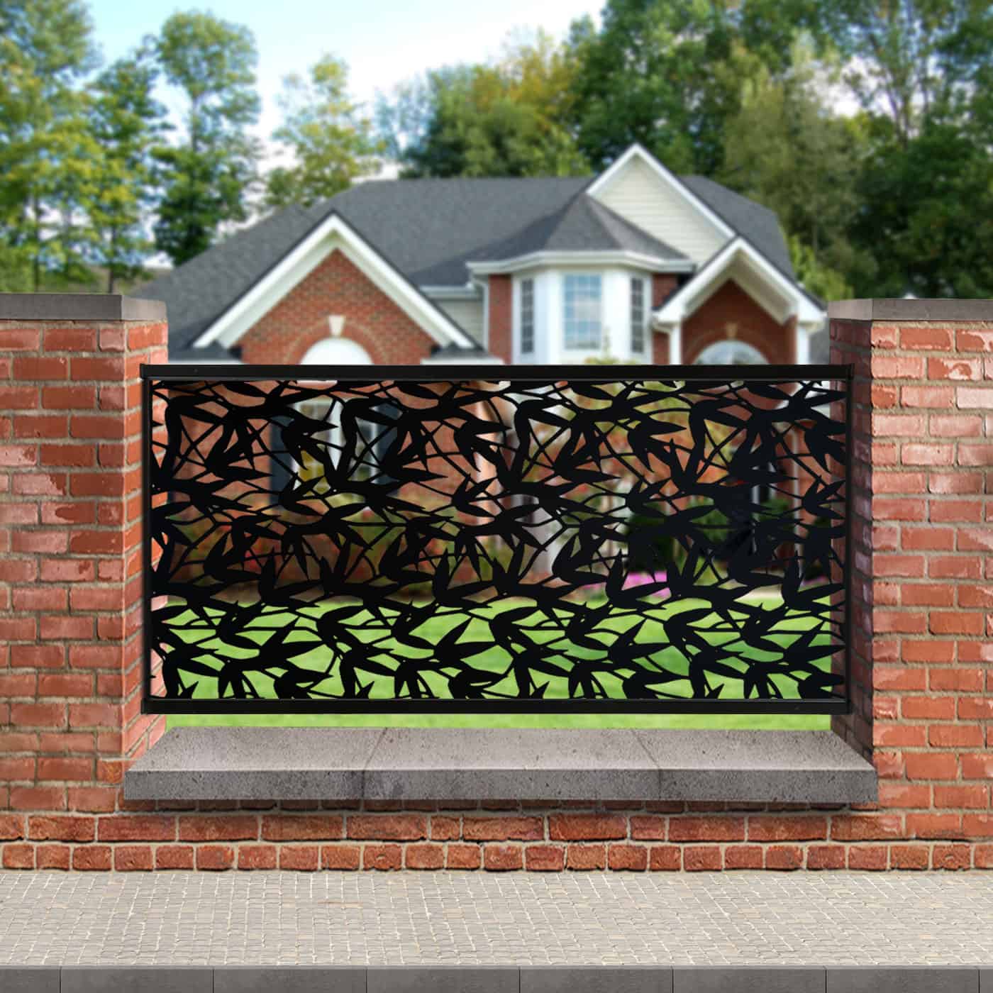 Black Bamboo Garden Screens for Piers 