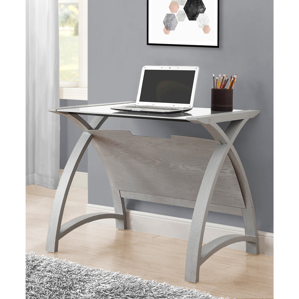 Specialising In Contemporary Quality Glass Home Office Table in Grey - 900mm - PC201-900 North Yourkshire