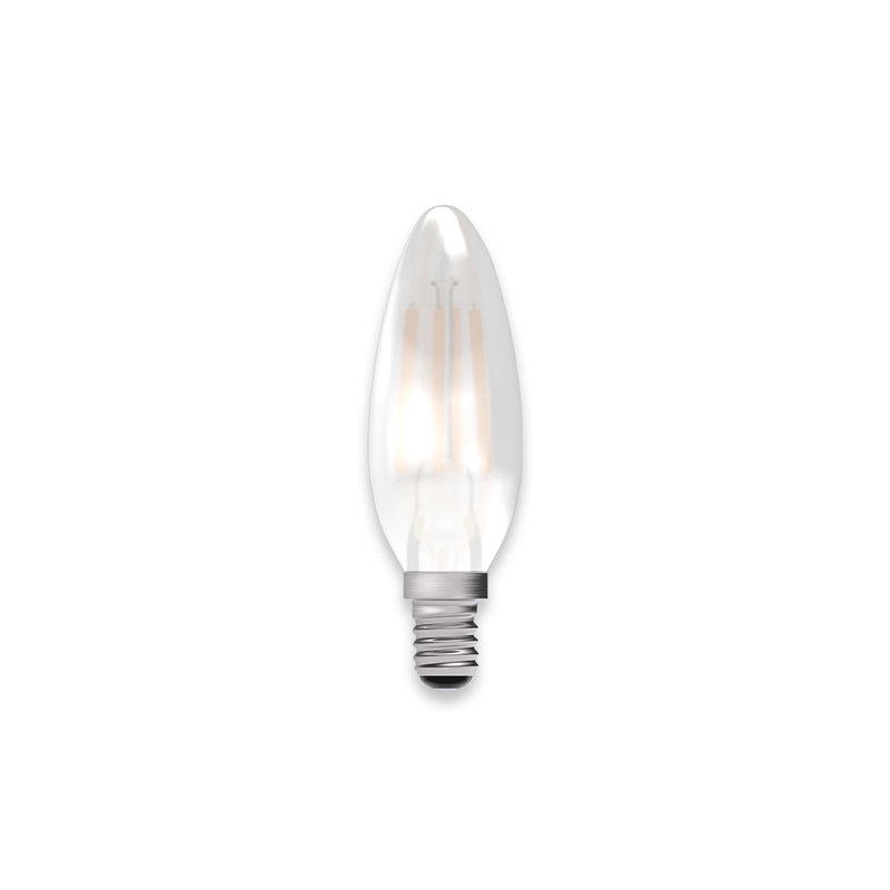 Bell Non-Dimmable Satin LED Filament Candle E14 2700K 3.3W