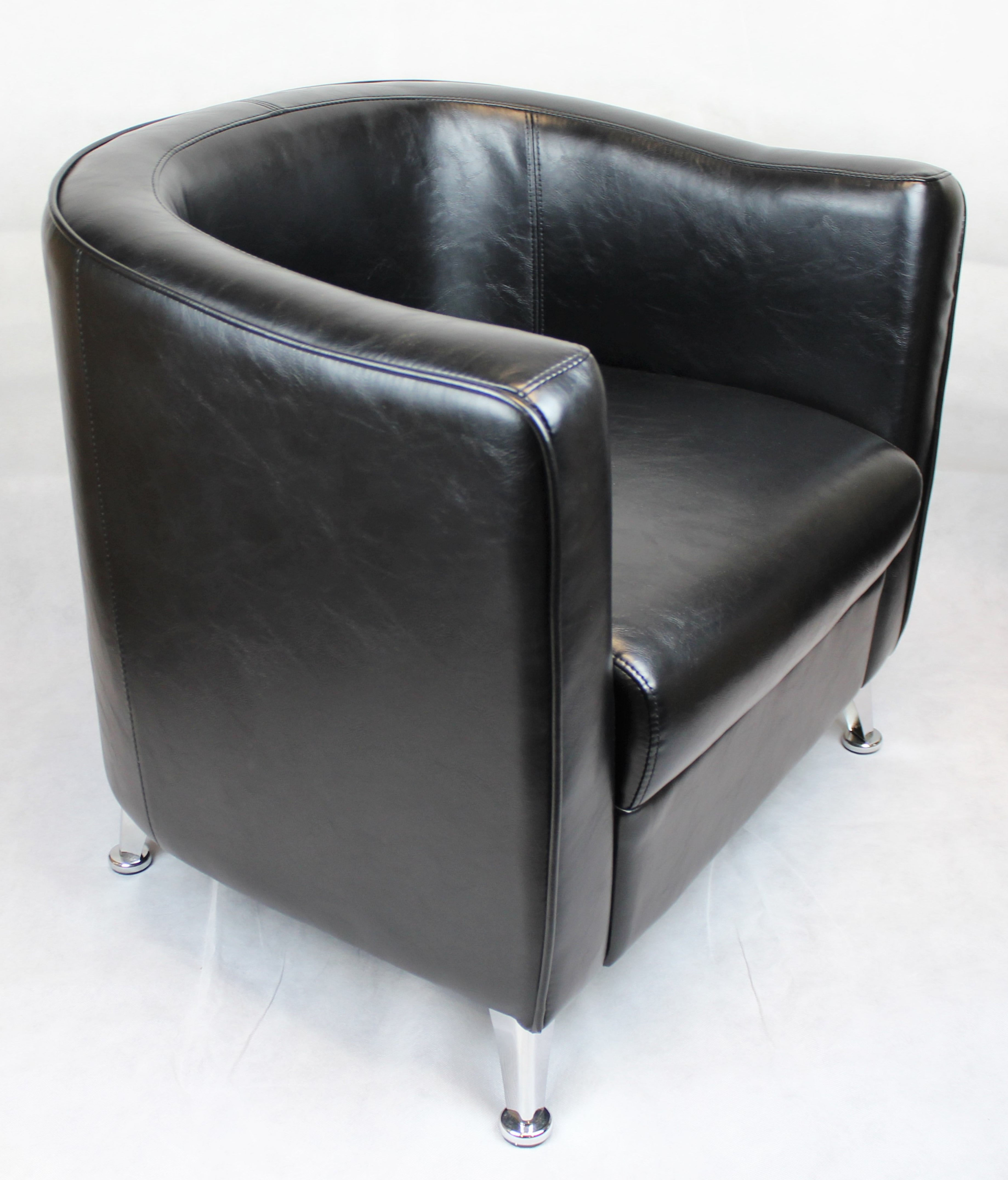 HB-022 Black Tub Reception Chair UK