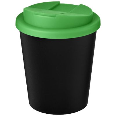 AMERICANO® ESPRESSO ECO 250 ML RECYCLED TUMBLER with Spill-Proof Lid in Solid Black & Green.