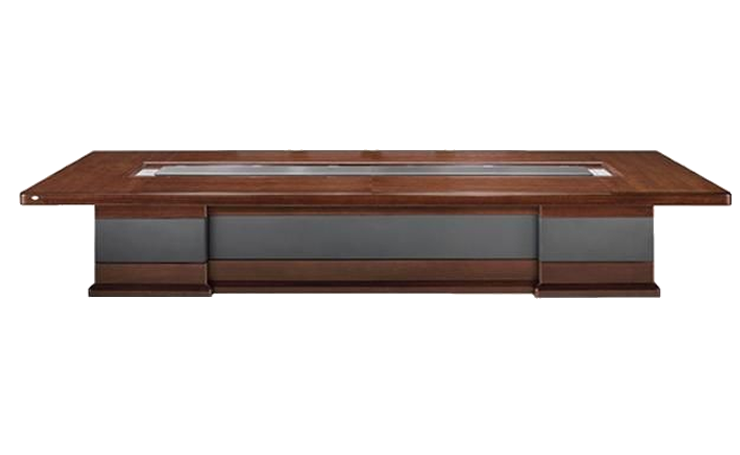 Specialising In High End Luxury Boardroom Table With Black Leather Detailing - 4000mm to 6000mm - UT9C48 UK