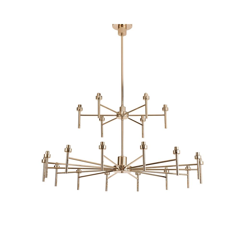 Luxuria Apex 105cm French Gold 20 Light G9 Universal Telescopic 2-Tier