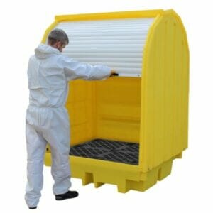 Polyethylene Hard Covered Drum Spill Pallet - 4 Drums