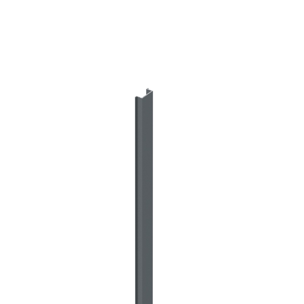 End / Corner Post Insert 2.5m RAL 7012 Basalt Grey Matt For 1.8m Post