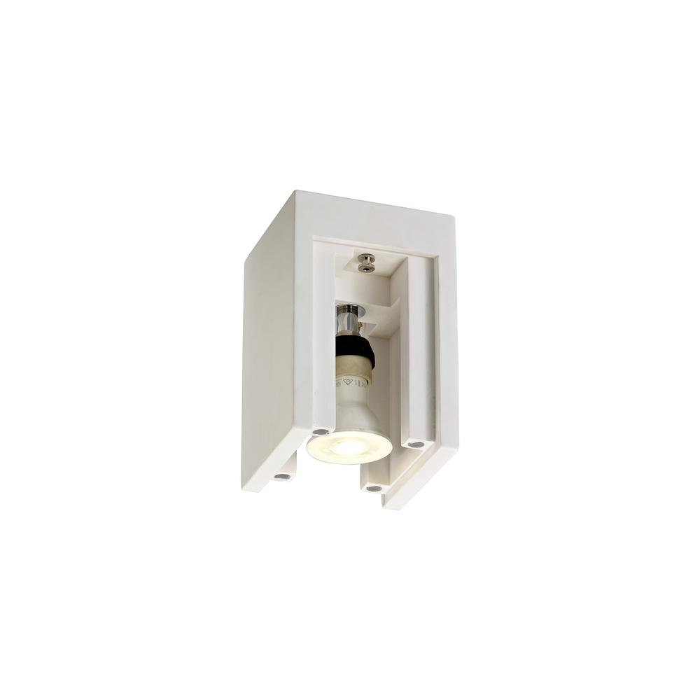 Luxuria Illumina Square Ceiling 1xGU10 (Max 25W) White Paintable Gypsum