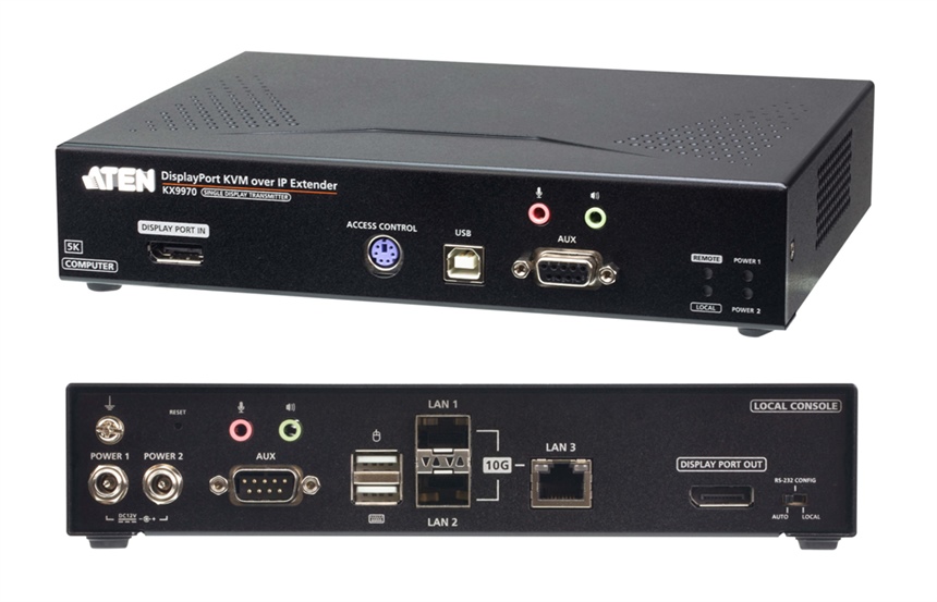 KX9970T - Aten - 5K DisplayPort KVM over IP, KVM Transmitter, 4K KVM upto 5K Superior video quality, up to 5120 x 1440 &#64;60Hz *NEW*