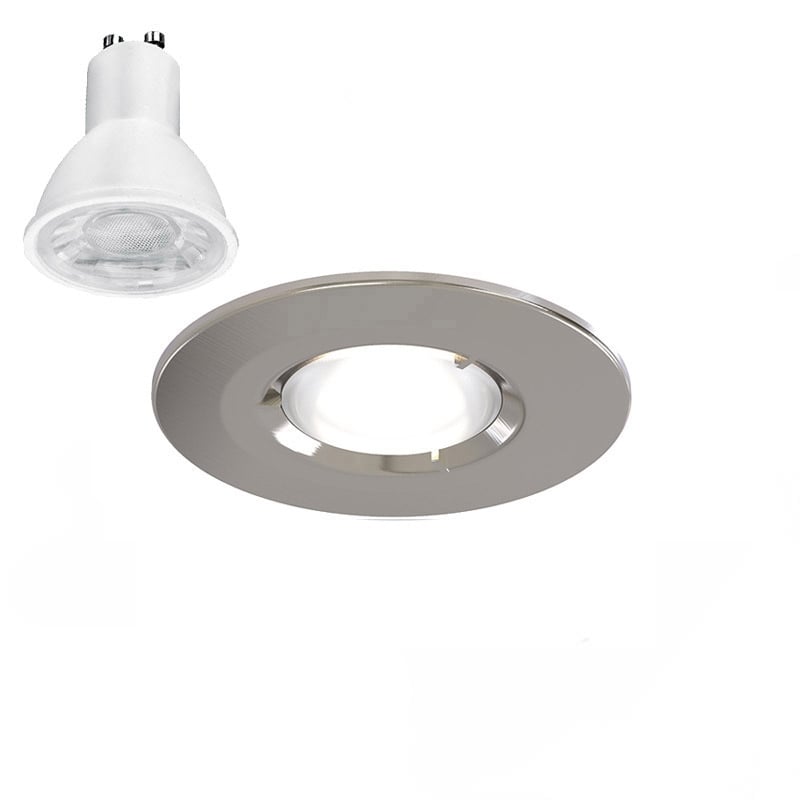 Ansell Edge Satin Chrome Downlight 5W 4000K Dim