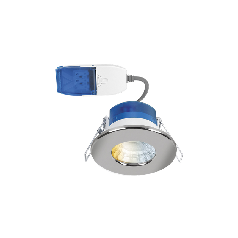 Aurora R6 High CRI Fire Rated CCT Switchable LED Downlight Chrome