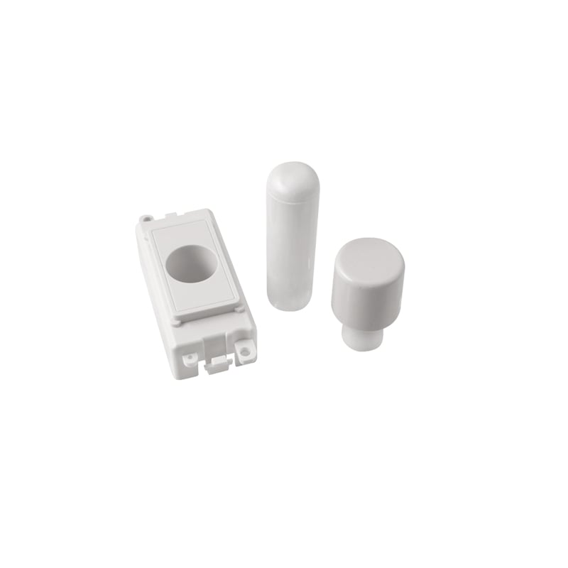 Click GridPro Polar White 1 Module Dimmer Mounting Kit Insert Polar White