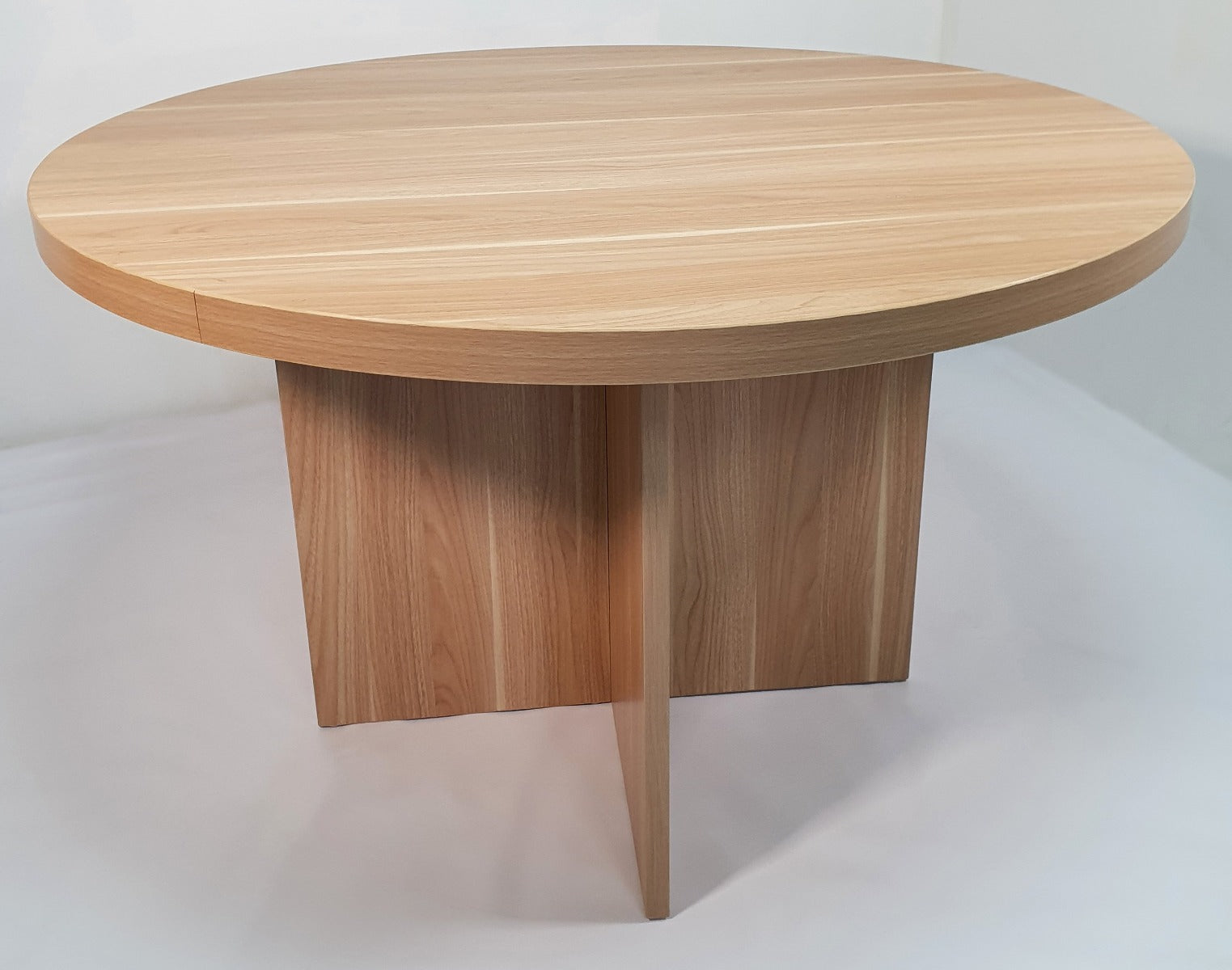 Specialising In Quality Light Oak Round Meeting Table - 1200mm - HSN009-1.2 UK